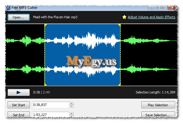 برنامج تقطيع الاغانى mp3 cutter للكمبيوتر