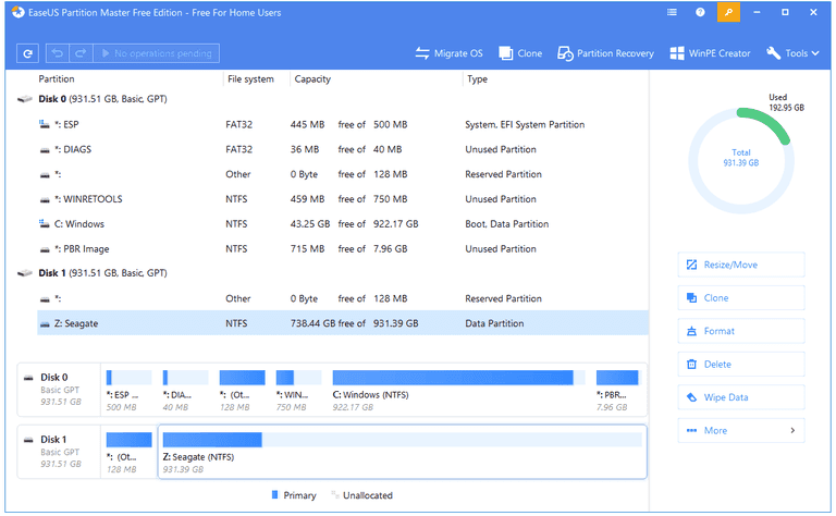 تحميل برنامج EaseUS Partition Master للكمبيوتر